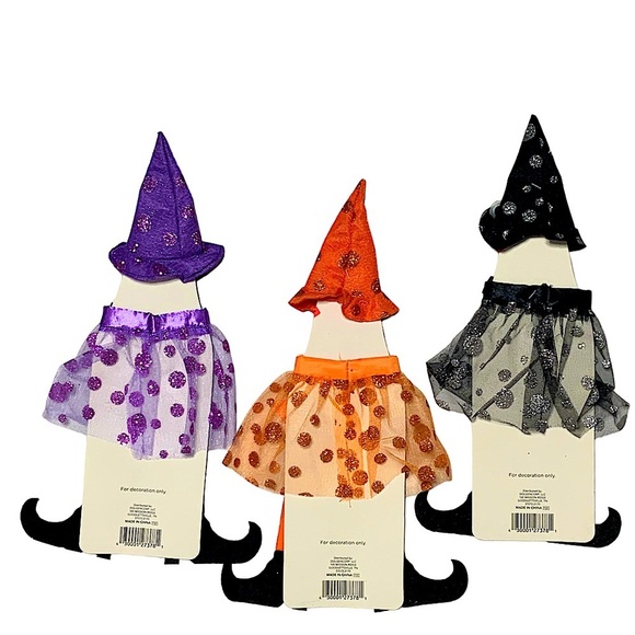 Halloween Witches Bottle Decorations Covers Slip On Seasonal Fall Decor 3 Piece - Picture 8 of 12